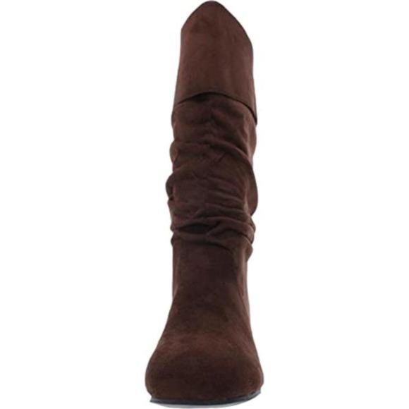 JOURNEE COLLECTION Womens Brown Folded-Over Comfort Chelly Boots Size 9.5M WC - Picture 2 of 5
